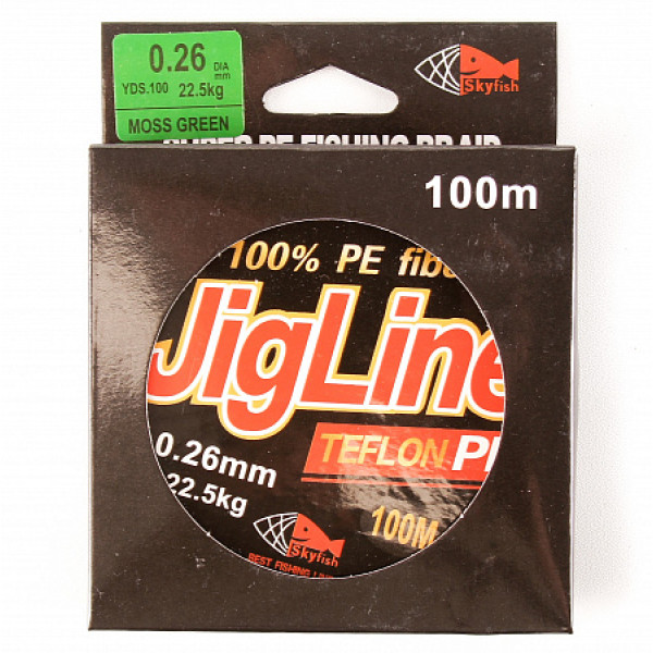 Шнур плетеный JigLine Teflon PE 100 метров в Йошкар-Оле