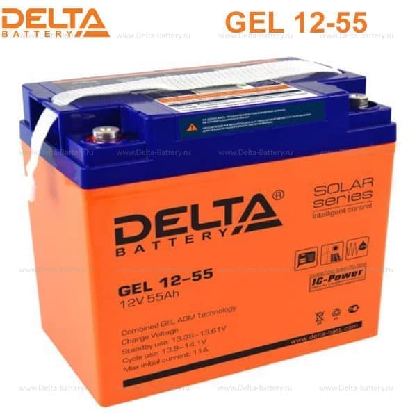 Аккумуляторная батарея Delta GEL 12-55 в Йошкар-Оле